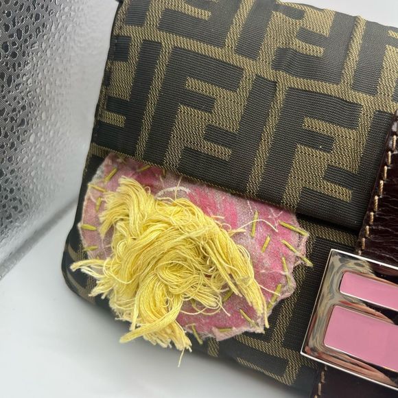 Fendi Zucca Floral Baguette - Picture 5 of 11